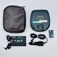 Panasonic SL-S261C CD Player Car Portable S-XBS W Cassette Adapter Bundle W Case