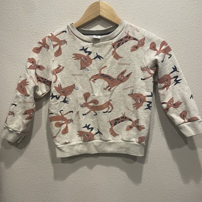 PETIT BATEAU Boys/Girls Whimsical Animal Quirky Art Pullover Sweatshirt SZ 6 YRS