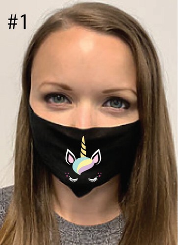 Unicorn Face Mask 100% cotton USA made soft comfortable reusable washable - Picture 8 of 10