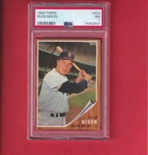 1962 Topps #523 Russ Nixon SP PSA 7 NM Boston Red Sox #26901