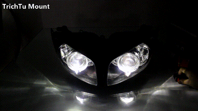 Front Headlight Assembly w/Blue Angel Eye For Yamaha FZ1 FZ-1S