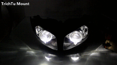 Front Headlight Assembly w/ Blue Angel Eye For Yamaha FZ1 FZ-1S