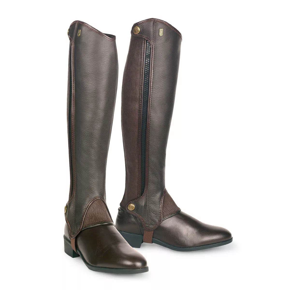 TREDSTEP DELUXE LEATHER HALF CHAPS RIDING GAITERS eBay