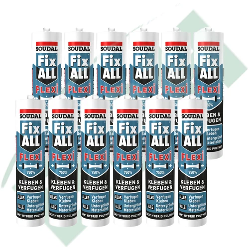 12 x SOUDAL FIX ALL FLEXI (CLASSIC) Universalkleber 290ml Kartusche