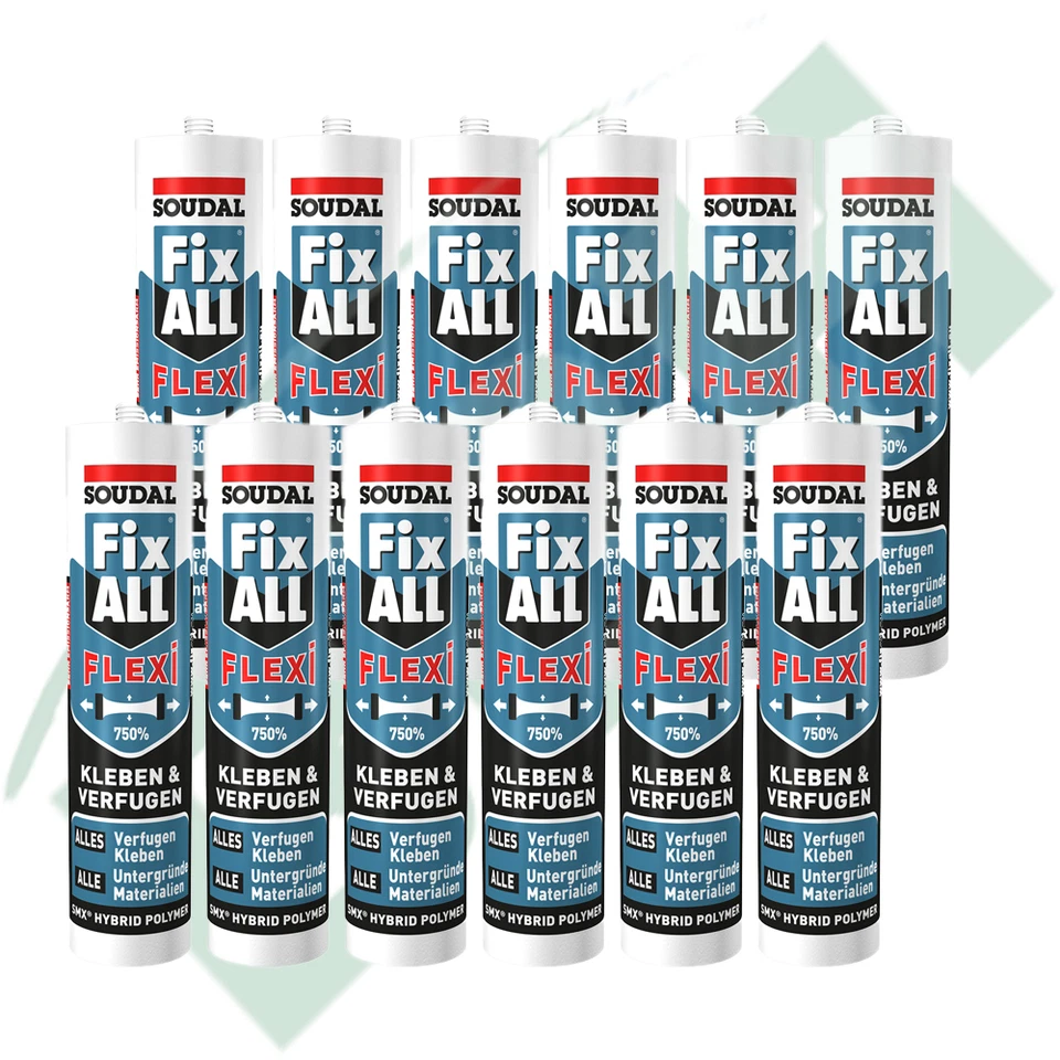 12 x SOUDAL FIX ALL FLEXI (CLASSIC) Universalkleber 290ml Kartusche