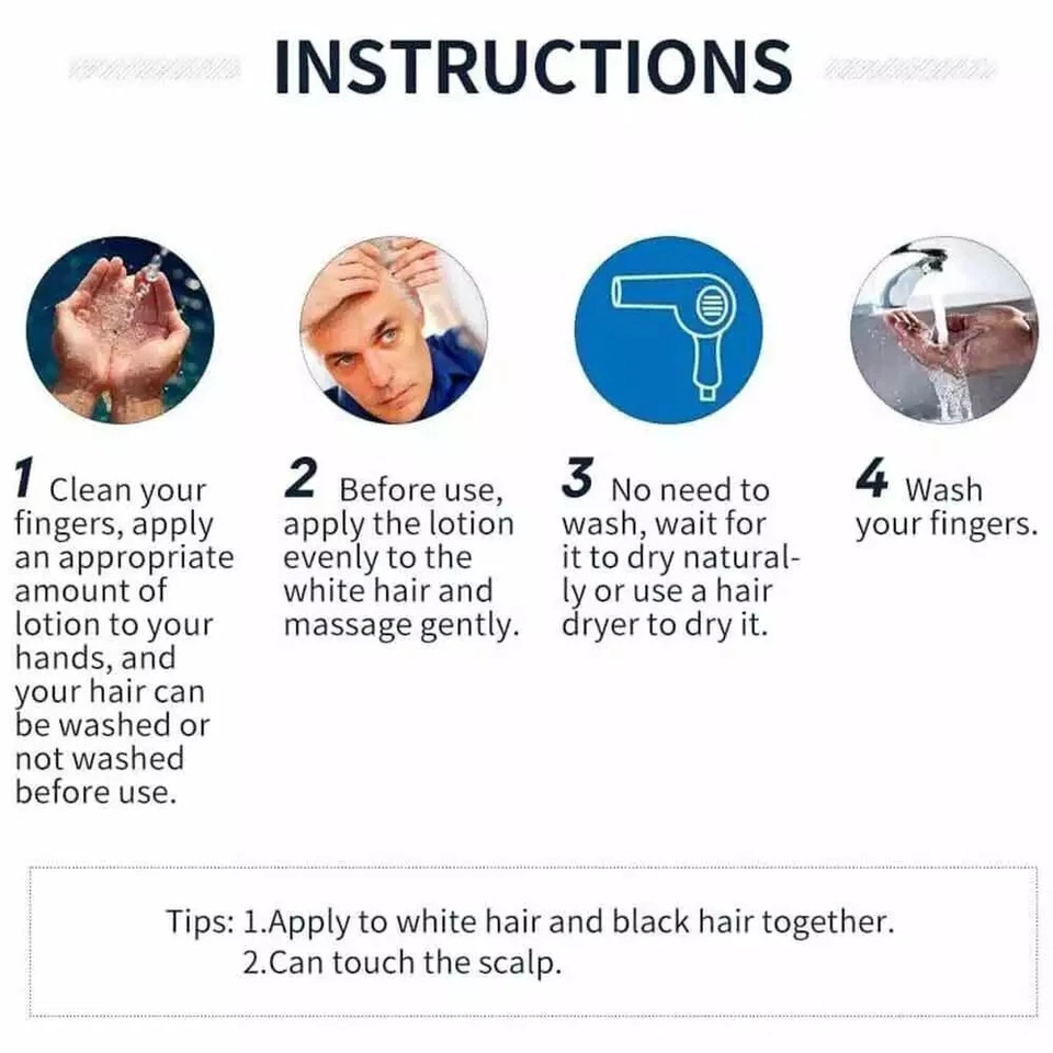 250ml Restoria Discreet Grey Hair Color Restoring Cream Treatment Unisex Natural - image 4 of 4