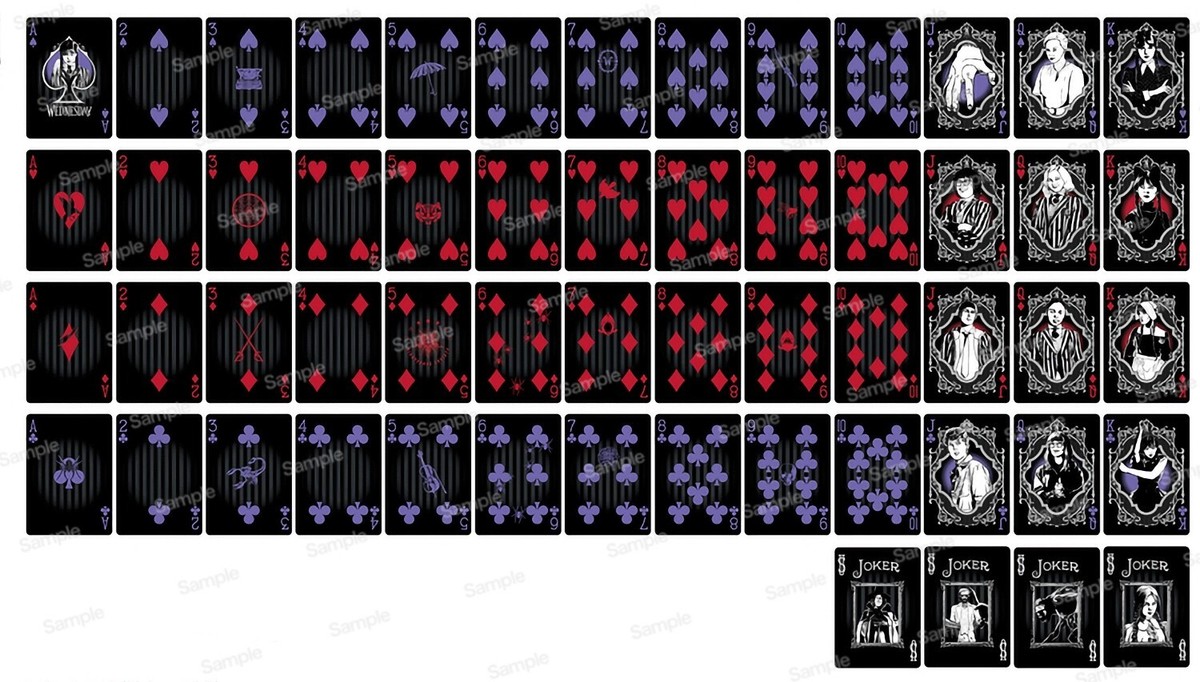 Bicycle WEDNESDAY Playing Cards / Netflix / MGM / Trump