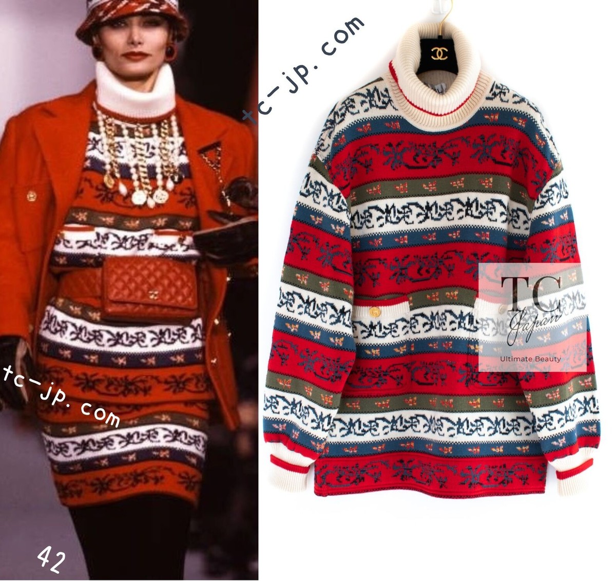シャネルCCセーター#42 CHANEL(シャネル) CC Star Button Long 