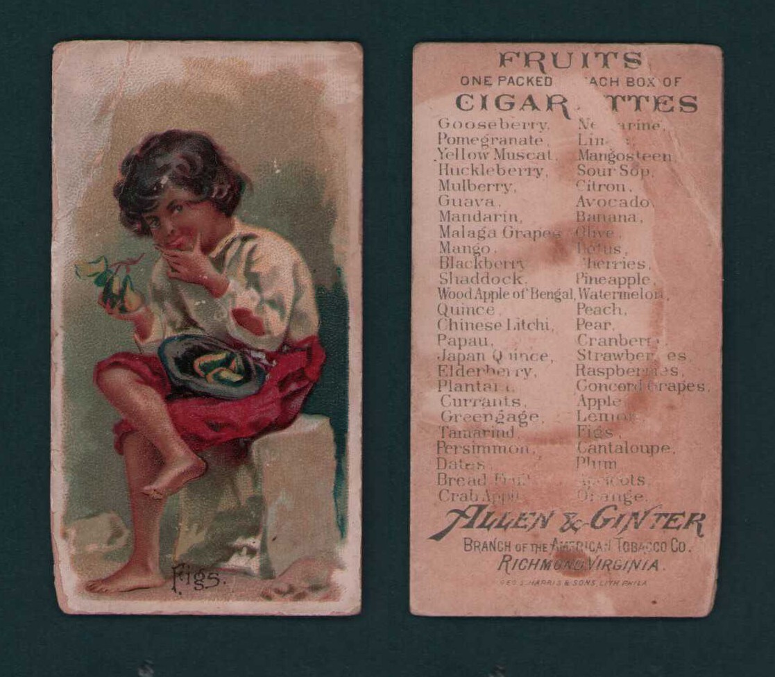 allen and ginter cigarettes Issued by & - American, from World's Smokers series (N33) for Allen & Ginter Handmade Virginia Brights unopened cigarette pack containing a 1887 N28 R.L Caruthers Allen and Ginters baseball card 1891 Allen & Ginter N12