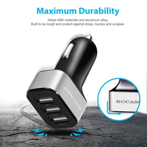 Universal Fast Charging 3 Port USB Fast Car Charger Adapter & Cell Phone Holder - Picture 5 of 66