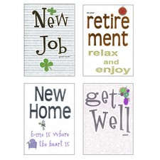Greeting Card with Envelope - New Home/Job/Retirement/Get Well - Choose Design