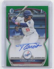 2023 Bowman Chrome #CPA-YG Yunior Garcia 1st Green Refractor Auto #/99