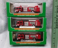 ** LOT of 3 - 1999 - HESS - MINIATURE - FIRE TRUCKS - MINT in BOX - UNUSED **