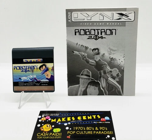 ROBOTRON 2004  ATARI LYNX  CARTRIDGE &  MANUAL  - NICE