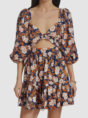 amur blue dress Kiko Sweetheart neckline $348 AMUR Womens Blue Medina