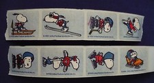 VINTAGE 1958/1965 WINTER SPORTS PEANUTS SNOOPY SET OF 40 STICKERS 5 EA OF 8 SHOW