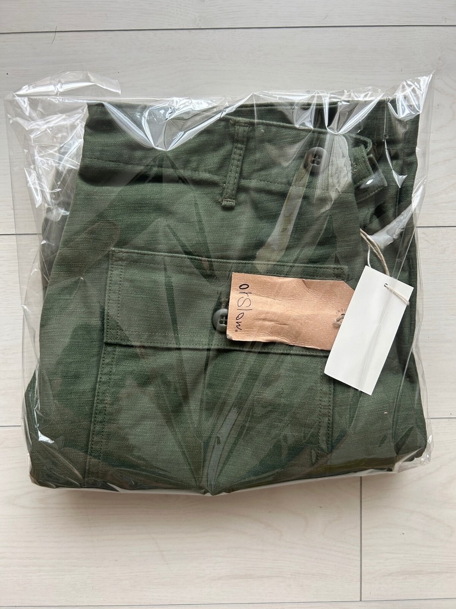 orslow US ARMY slim fit fatigue pants original back satin fabric