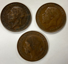 1922, 1927, & 1929 Farthing Great Britain