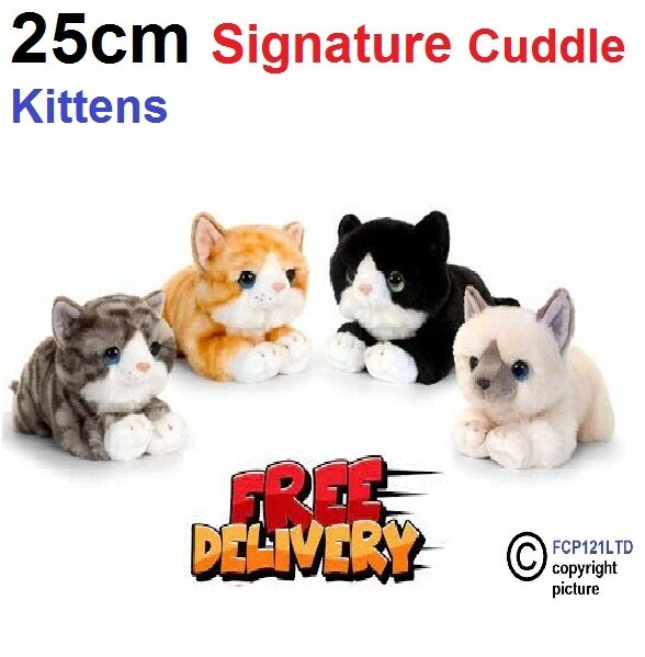 Keel 25cm Signature Cuddle Kitten Black 