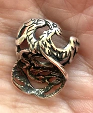 LAA Trollbeads Phoenix Charm Sterling Silver Bead TAGBE-20117 Retired Rare