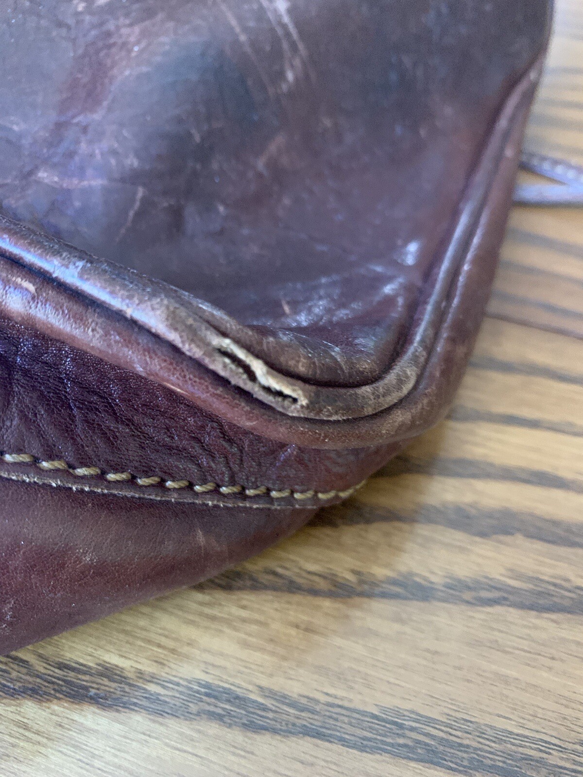 Vintage Italian Leather Women's Backpack Purse Gem