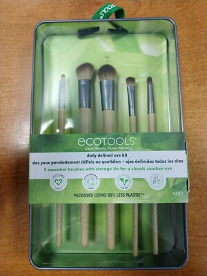 5 Piece Set EcoTools Eye Makeup Brushes Daily Defined Brushes with Case F2B