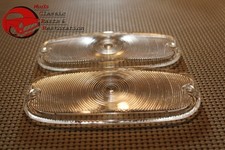 58 59 Chevy Truck Park Light Lamp Lenses Clear Pair New Guide Stamped