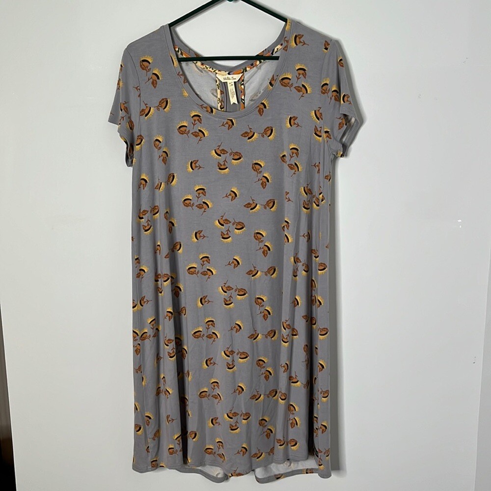 Matilda Jane Write it Down Floral Shirt Dress Large View 2