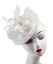Flower Feather Hair Hat Fascinator Headband Clip Wedding Royal Ascot Formal Race