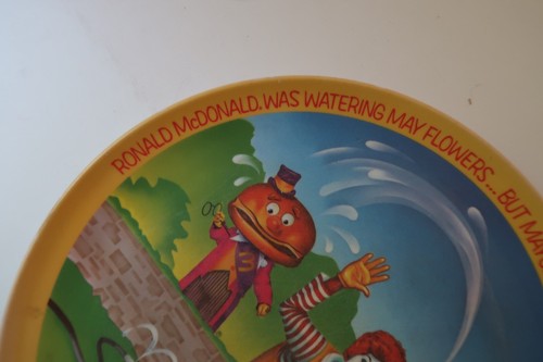 Vintage Ronald McDonald Mayor McCheese Plate 1977 McDonald's Collectible - Picture 8 of 12
