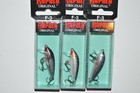 3 lures rapala f-3 floating 1 1/2" 1/16oz f03 silver assortment minnow lure