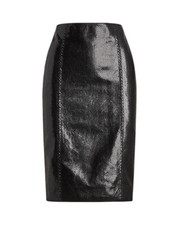 Ralph Lauren Purple Label Cynthia Python Embossed Leather Skirt New 1990