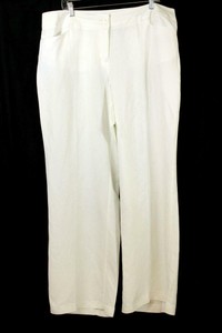 lane bryant white linen pants