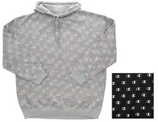 Champion Men's Big Tall Hoodie Lightweight Pullover Long Sleeve All Over "C"