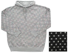 Champion Men's Big & Tall Hoodie Lightweight Pullover Long Sleeve All Over "C"