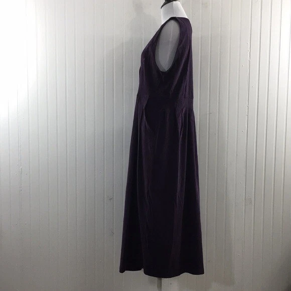 Vestido Mary McFadden Vintage Púrpura Bordado Botón Frontal Mujer Pequeño Foto 4 de 4