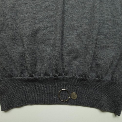 VTG Pendleton Mens Sweater Large Gray Basic Virgin Wool Merino Tight Knit 90s L - Picture 14 of 18