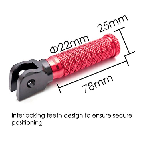 Juego de estriberas delanteras rojas M-Grip Racing para Ducati 996/S/R todo el año - Imagen 6 de 7