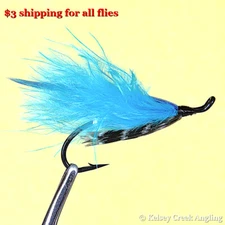 6-Pack Worden's Steely Spey Black & Blue, streamer, salmon steelhead fly