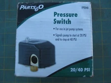Parts 2 O Pressure Switch, Starts at 20 psi, stops 40 psi