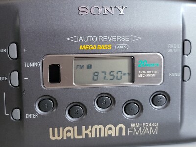 Sony Walkman WM-FX443 Cassette Radio/Time Player Working ( used