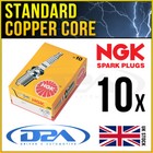 10x NGK B6HS 4510 Standard Spark Plugs