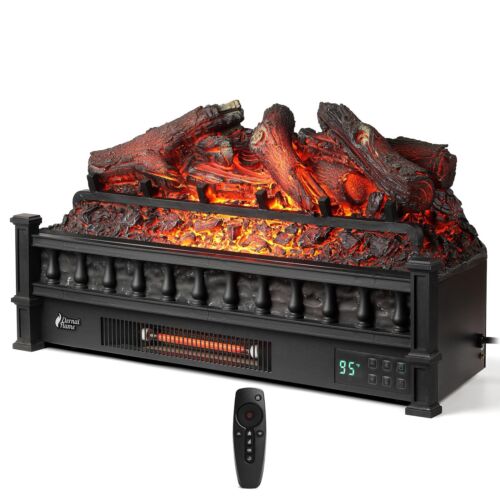 Eternal Flame 26-Inch Infrared Quartz Electric Fireplace Log Heater, Realisti...