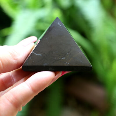 Genuine Karelia Shungite Pyramid PLUS COA - ONE 50mm 2 inch Better Than Orgone