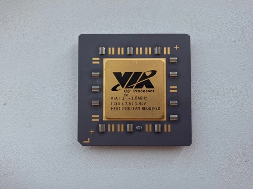 Via C3 - 1.0AGHz 1000MHz 133x 7.5 vintage CPU GOLD