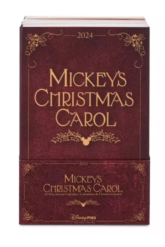 Disney Mickey’s Christmas Carol Advent Pin Set LE 3300 Holiday Collector Gift