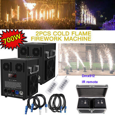 Cold Spark Machine Firework Stage Effect Wedding Machine DJ Event w/Flight Case