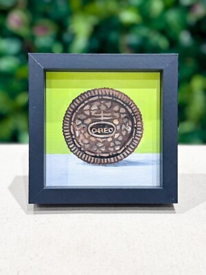 Oreo Original Ölgemälde - Realistisches Kunstwerk Keks GERAHMT Verkauf Küche Deko