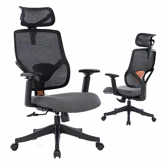 Ergonomic Office Chair Headrest Desk Chair With Adjustable Lumbar Support