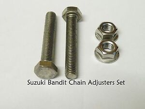 Suzuki GSXR600 2001 stainless steel chain rear axle adjuster tensioner bolts